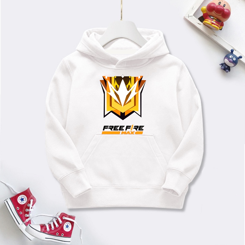 HOT Áo khoác nỉ bông chui đầu Free Fire Max màu trắng cực chất cho bé