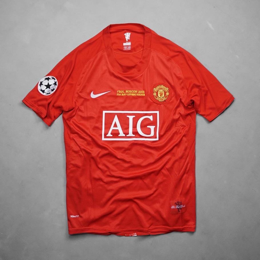 Bộ quần áo thể thao, đá bóng, đá banh Manchester United sân nhà,MU đỏ AIG 2007 - 2008 Hàng cao cấp nhất. 