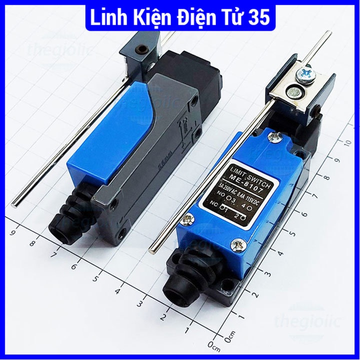 Công tắc hành trình Moujen ME-8107 250VAC-5A thiết kế 56x21x40mm nhỏ gọn, đẹp mắt, tiện dụng