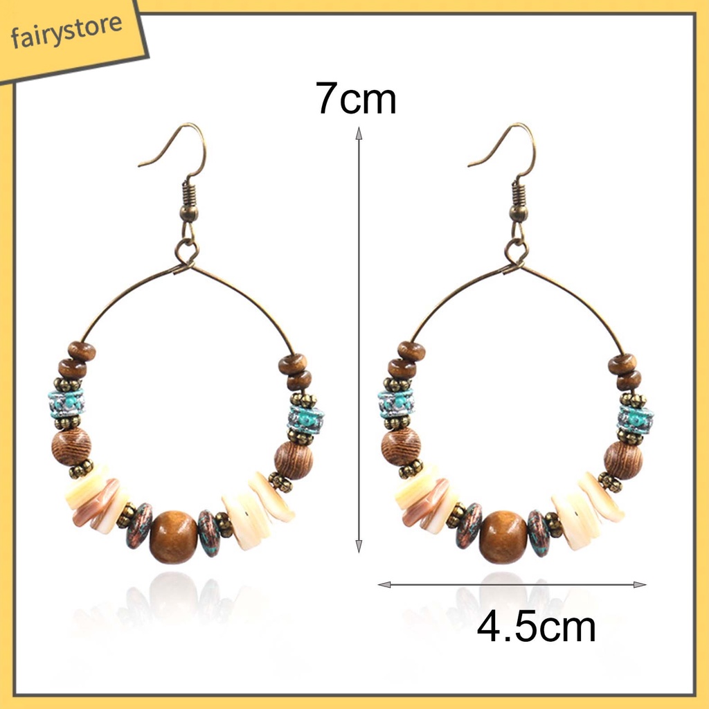 1 Đôi Bông Tai Hình Vỏ Sò Phong Cách Boho Thời Trang