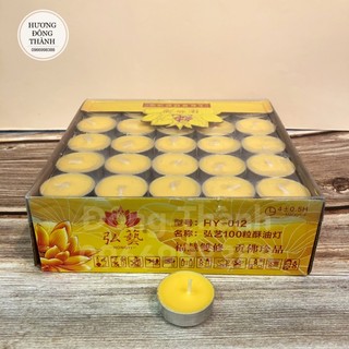 Nến bơ 100 viên, nến bơ thực vật Đài Loan cháy 4 tiếng không khói, không muội