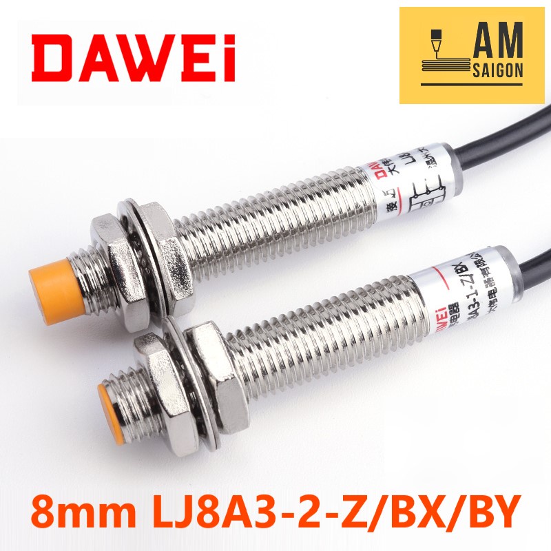 Cảm biến tiệm cận Kim loại tốt 8mm LJ8A3-2-Z NPN PNP nhỏ gọn chuyên cân bàn tự động máy in 3D