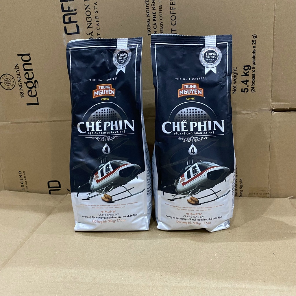 Cà Phê Rang Xay Trung Nguyên Chế Phin số 1 - 2 - 3 - 4 - 5  Gói 500gr