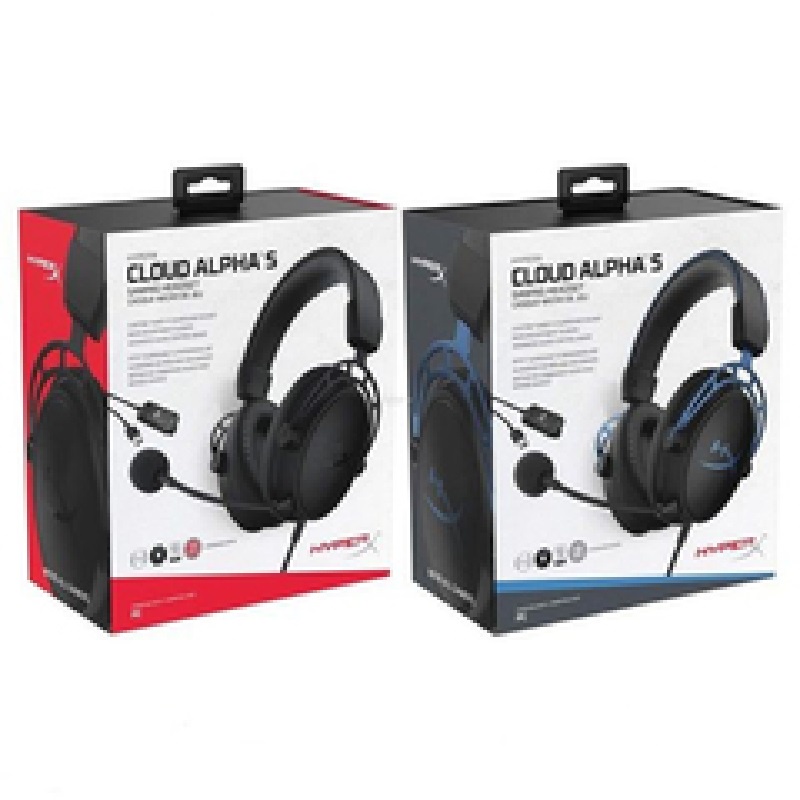 Tai nghe HyperX Cloud Alpha S Black/Blue Gaming, Âm thanh vòm 7.1  - Bảo hành 24 tháng, đổi mới 100%