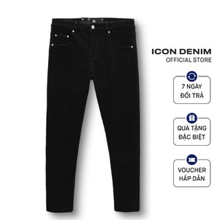 Quần Jean Nam Wash Đen Co Giãn ICON DENIM Form Skinny Trẻ Trung Co Giãn Tốt QJEC0007