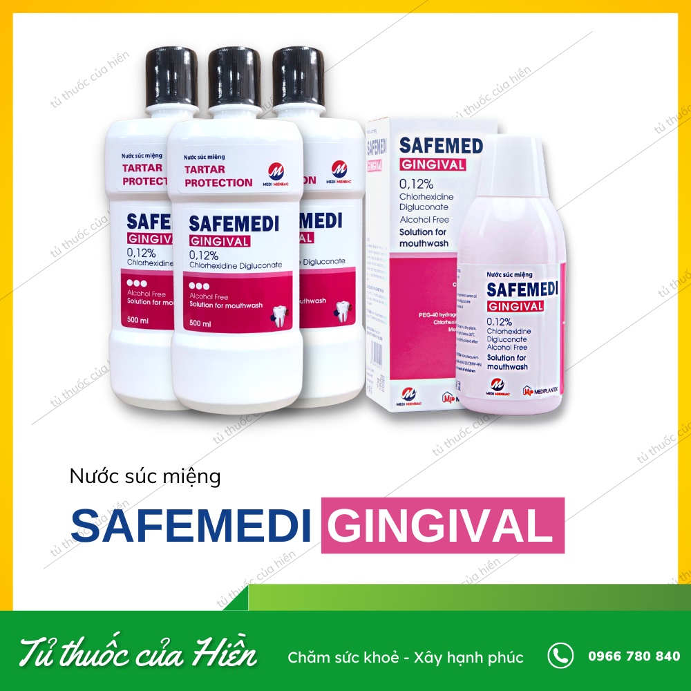 Nước súc miệng Safemedi Gingival 250ml (Mediplantex)