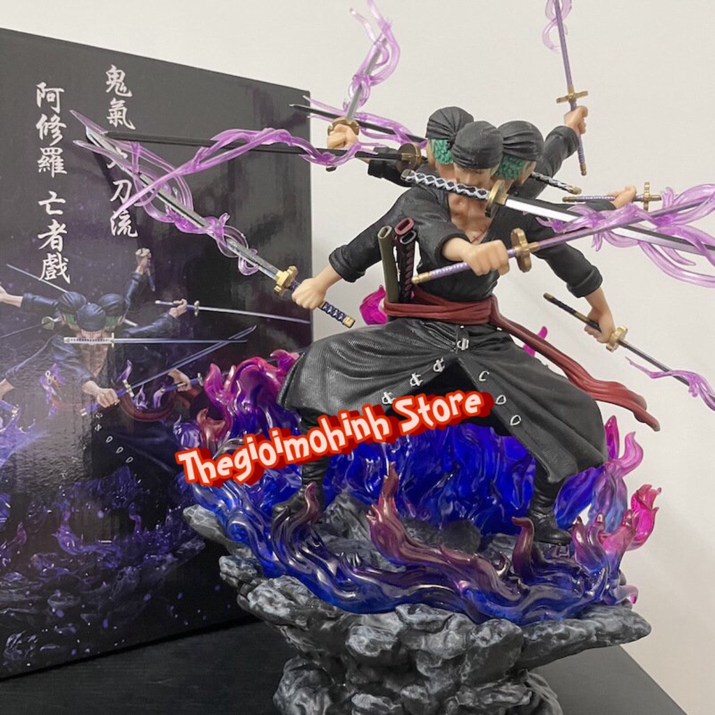 MH35 - Mô Hình Figure Zoro 3 Đầu 6 Tay Cao 40cm - Mô Hình One Piece