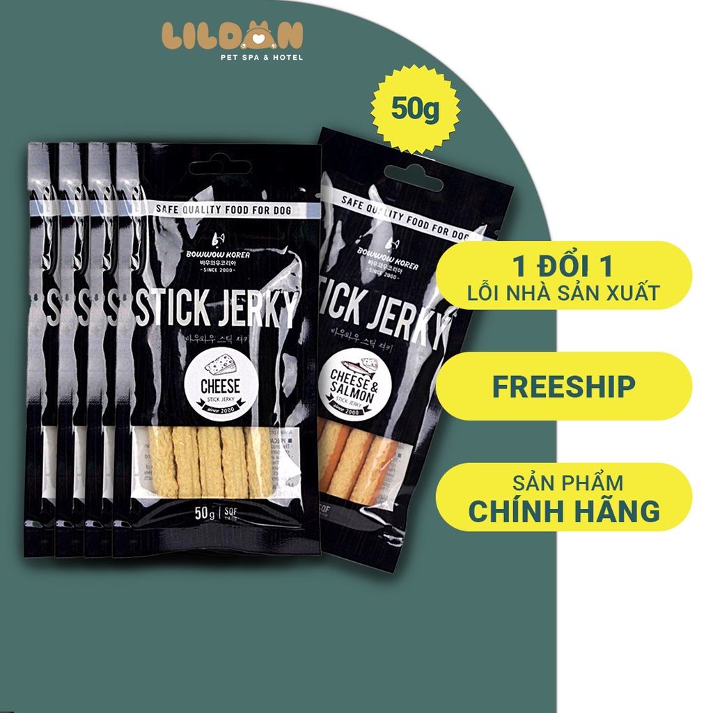BOWWOW (Chiết-50g) Bánh Thưởng Snack Thưởng Thịt Que Mềm Cho Chó Nhiều Vị