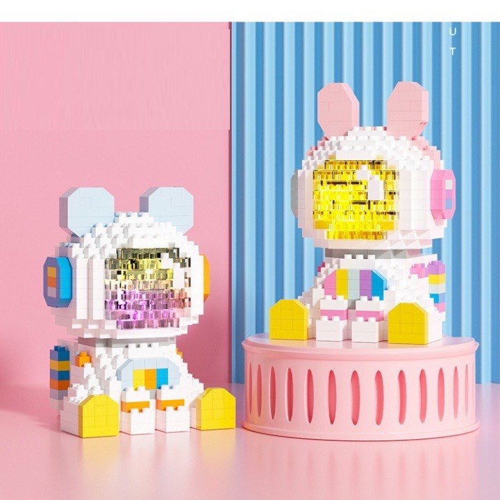 Đồ Chơi Mô Hình Lắp Ráp Gấu Bearbrick Mô Hình Lắp 3D Có Đèn Led Nhiều Nhân Vật Hoạt Hình Đáng Yêu Cho Bé