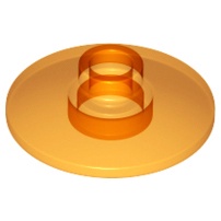 LEGO Đĩa 2 x 2 Đảo ngược  Cam Xuyên Sáng ID 6245310 35395