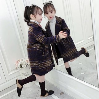 Áo măng tô kaki bé gái