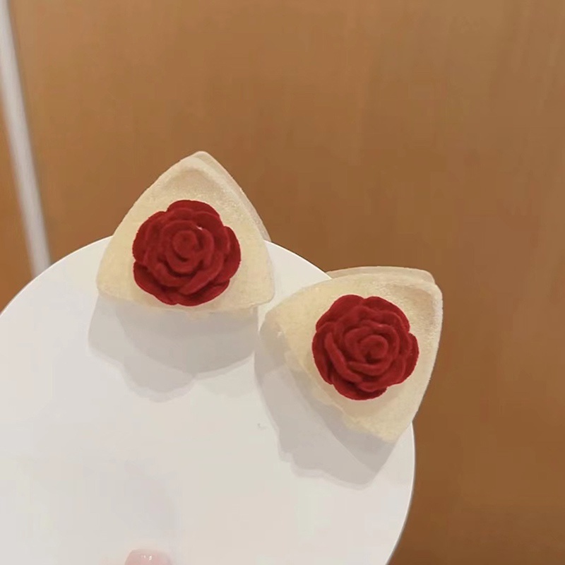 Kẹp Tóc Hình Tai Mèo Dễ Thương Phong Cách Vintage