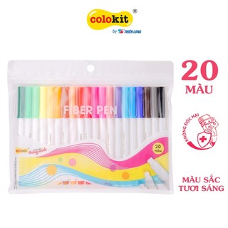 Bút lông màu Fiber Pen FP-C03 Thiên Long Colokit - Bút lông màu rửa được, bút dạ, bút highlight mực tiêu chuẩn Châu Âu