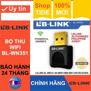 Bộ thu Wifi BL-WN351 Chính Hãng LB-Link – Bảo hành 24 tháng – Tốc độ truyền tải không dây 300Mbps