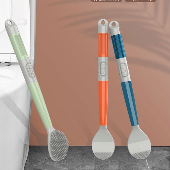 Chổi Cọ Rửa Nhà Vệ Sinh, Chổi Nhà Tắm, Cọ Toilet Có Bình Chứa Xà Phòng Gắn Tường Tiện Lợi
