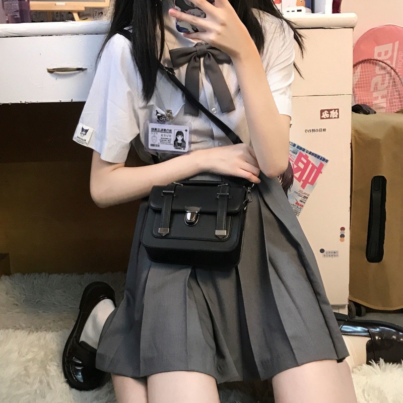Túi Đeo Chéo Đồng Phục Dáng Vuông Nhỏ Đa Năng Phong Cách Học Sinh Jk Mới Phổ Biến Cho Nữ