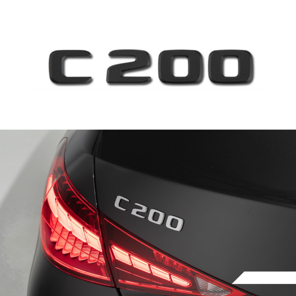 Miếng Dán 3D Cao Cấp Trang Trí Cho Xe Hơi - Chữ Mercedes Benz/Chữ Maybach/C200/C300/C180/E300