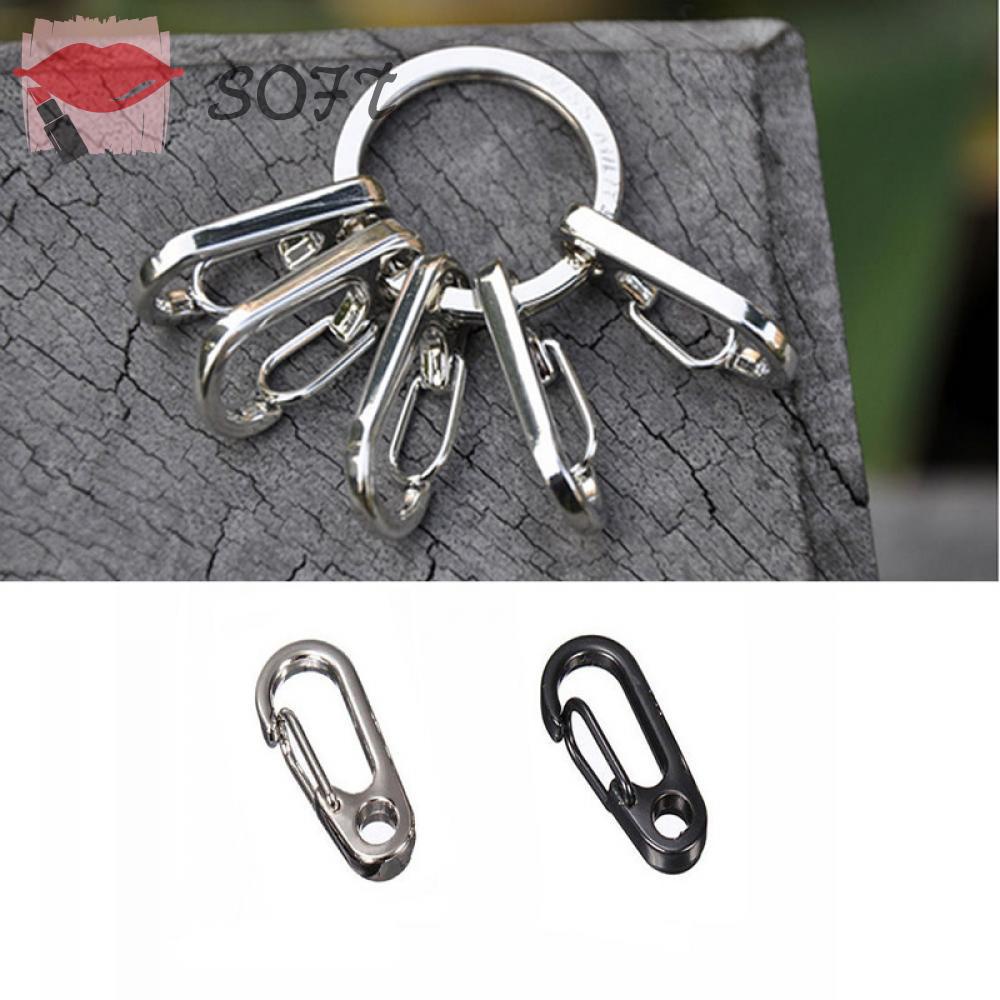 Móc Khóa Carabiner Edc Bằng Thép Không Gỉ Nhiều Màu Mới