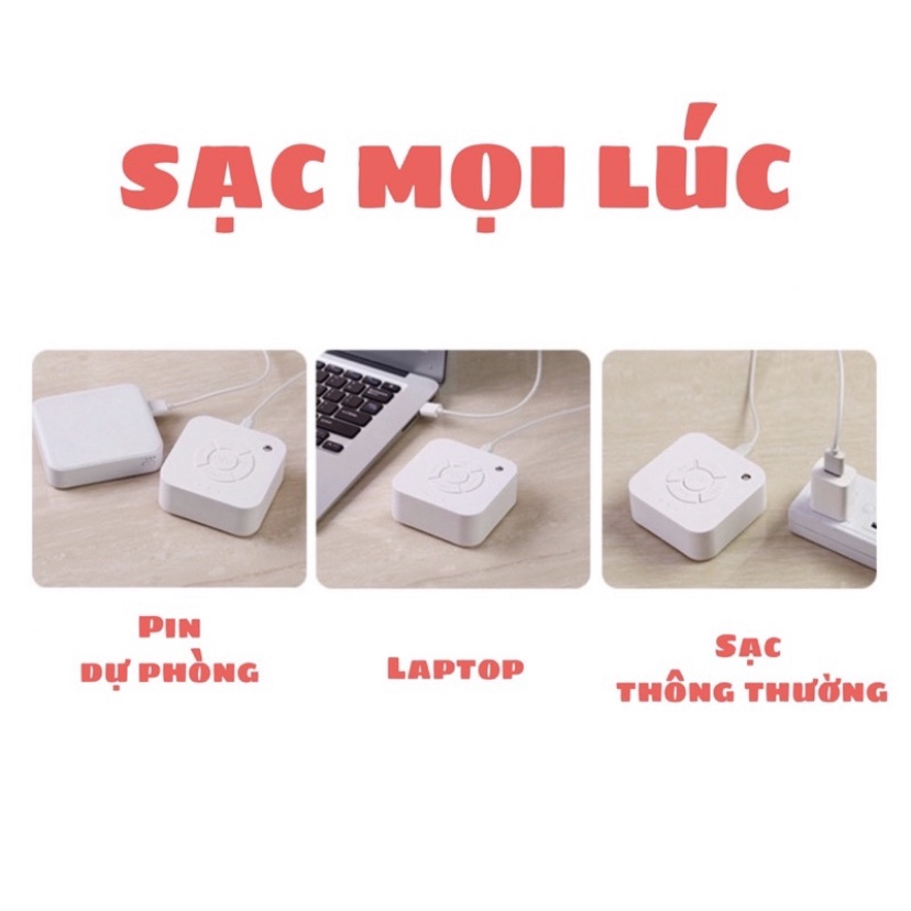 Máy Tạo Tiếng  Ồn Trắng 9 - 20 Âm Tròn_Máy white noise tạo tiếng ru giúp bé ngủ ngon
