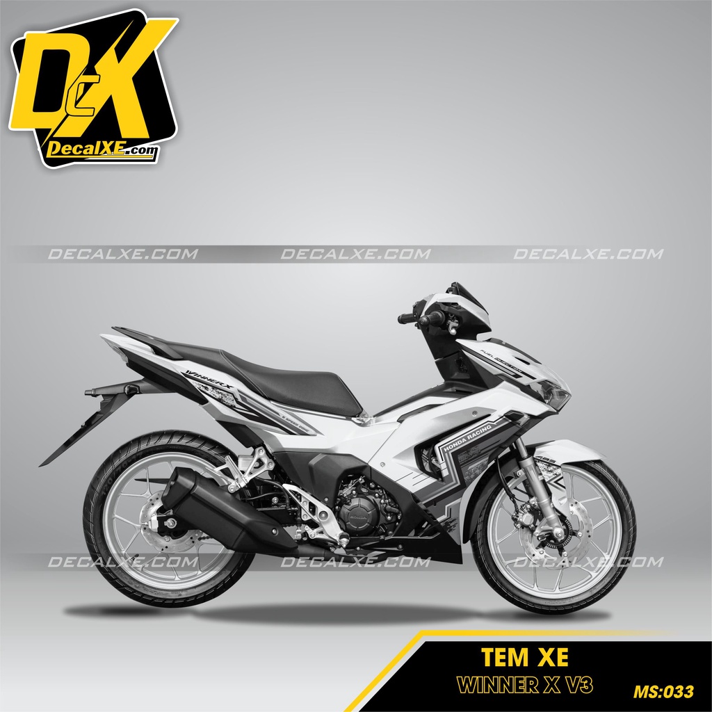 Tem rời dán xe WINNER X V3 | Chất Liệu Decal Cao Cấp Chống Nước, Bền Màu, Cắt Khuôn Sẵn Dễ Dán | WINNERV3-033