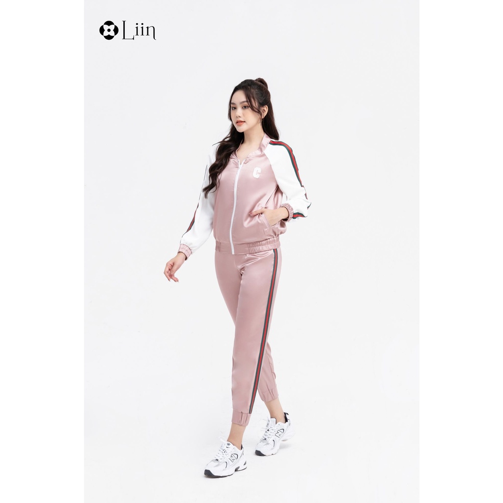 Set thể thao cao cấp lụa hồng kiểu dáng năng động trẻ trung Liin Clothing ST0012