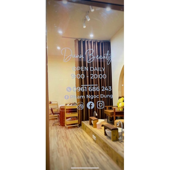 Chữ decal dán kính Decal dán gương  Dễ dàng tự dán