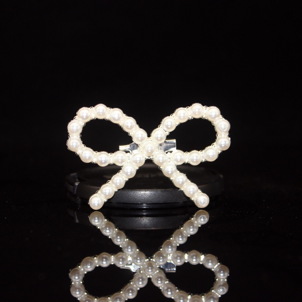 1549777   Ghim Cài Áo Hình Nơ Đính Ngọc Trai