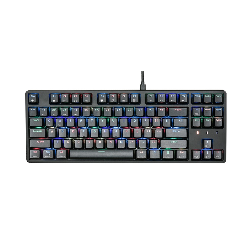 Bàn phím cơ không dây E-dra EK3187W LED RGB Đen Blue/ Brown/Red switch (kết nối Bluetooth), Chính hãng-Bảo hành 24 Tháng
