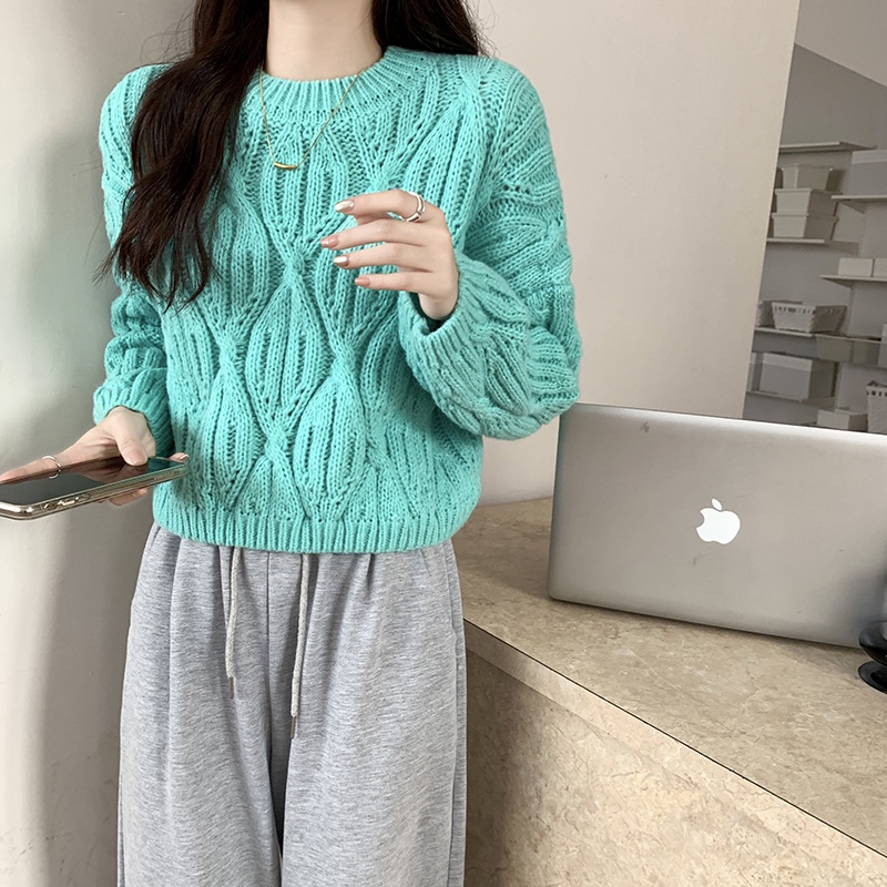 Áo len Pure Cube tay dài dáng rộng phong cách Hàn Quốc thời trang thu đông mới