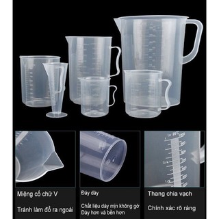 Bộ 4 Ca Đong Nhựa Pha Chế 100ML