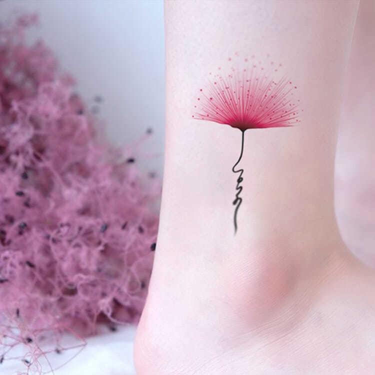Hình Xăm Dán Tạm Thời Họa Tiết Hoa Màu Hồng Bằng Nhung Chống Nước Lâu Trôi Bảo Vệ Vết Sẹo Cho Cặp Đôi