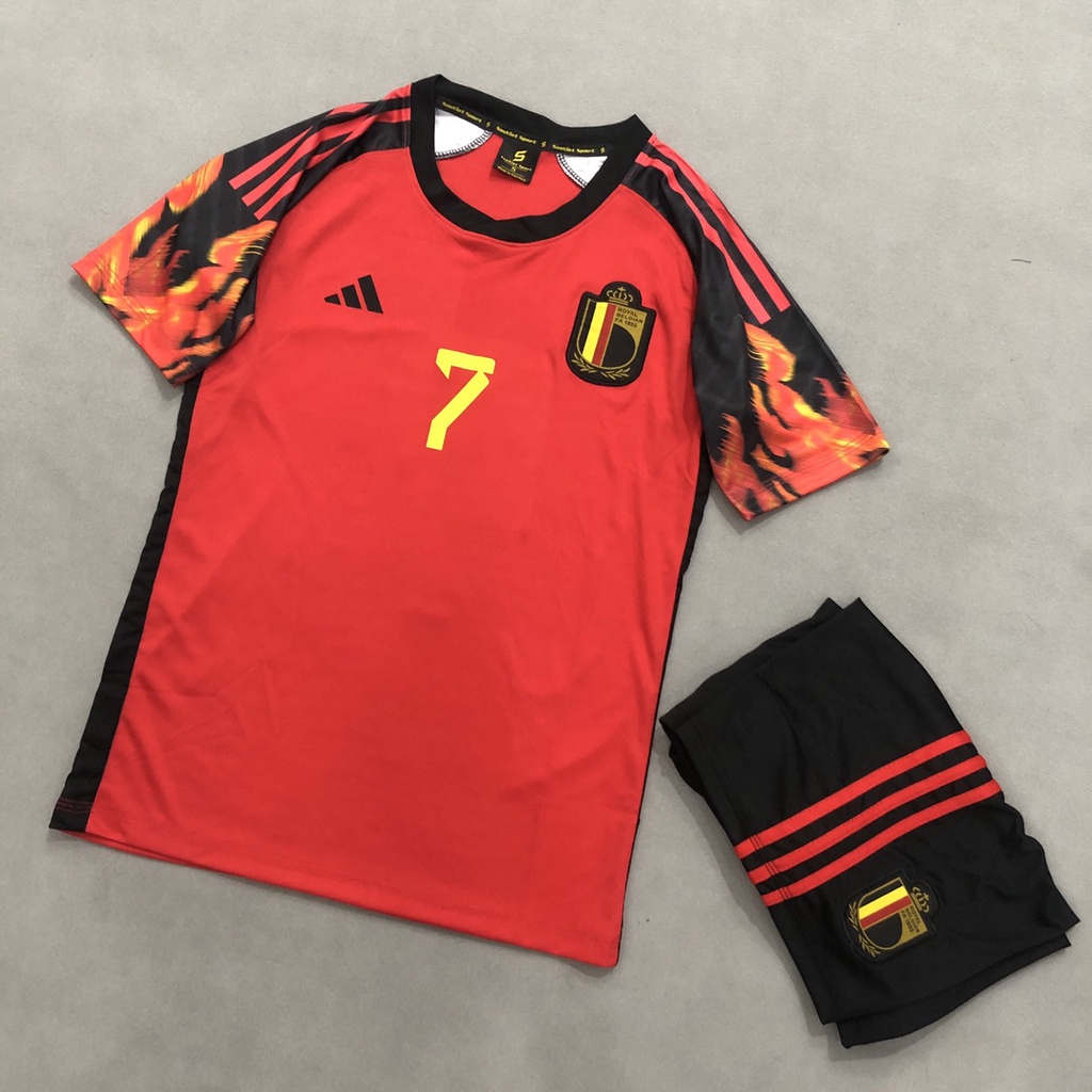 Bộ quần áo DE BRUYNE tuyển Bỉ đỏ 2022