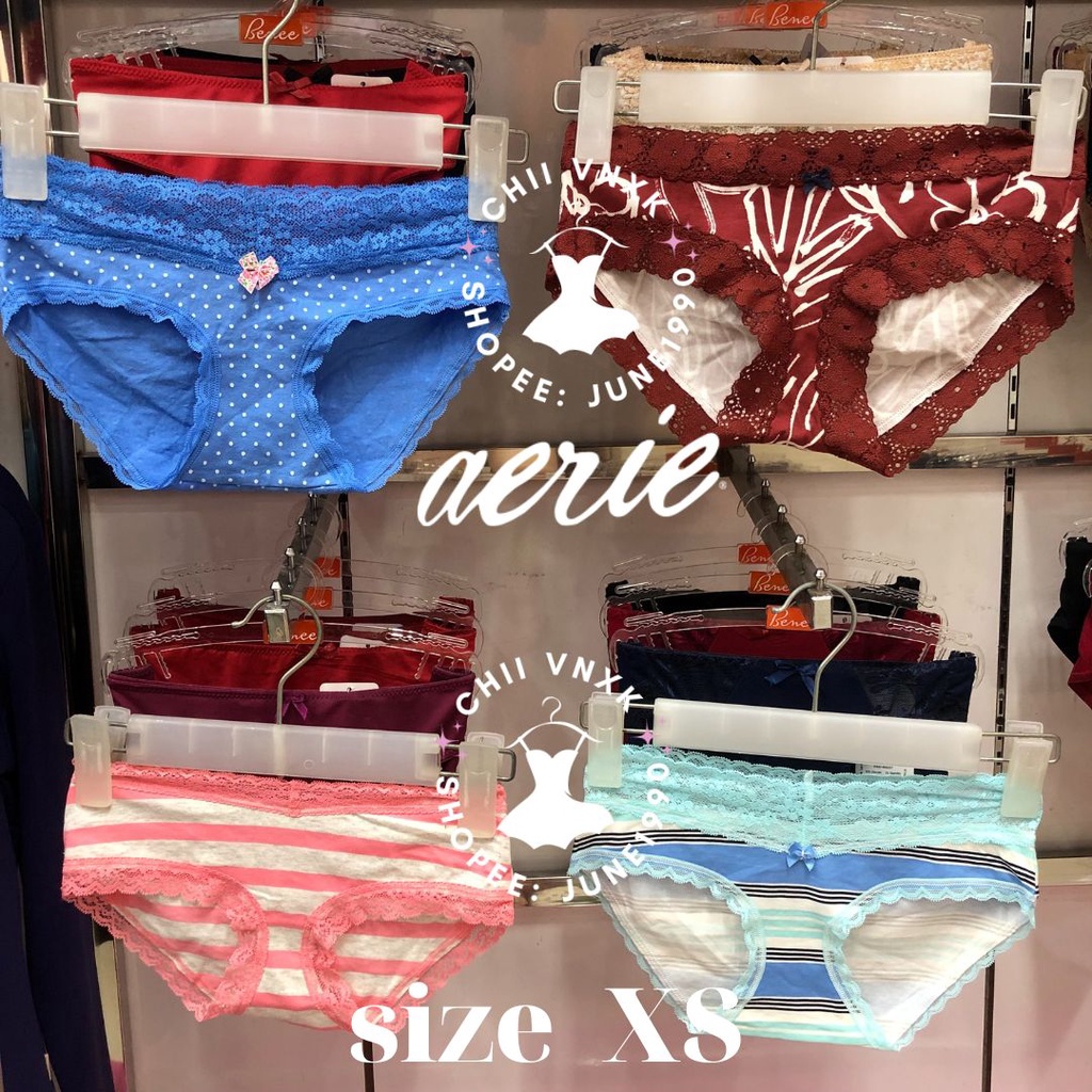 Quần lót Aerie ren cotton xịn size XS