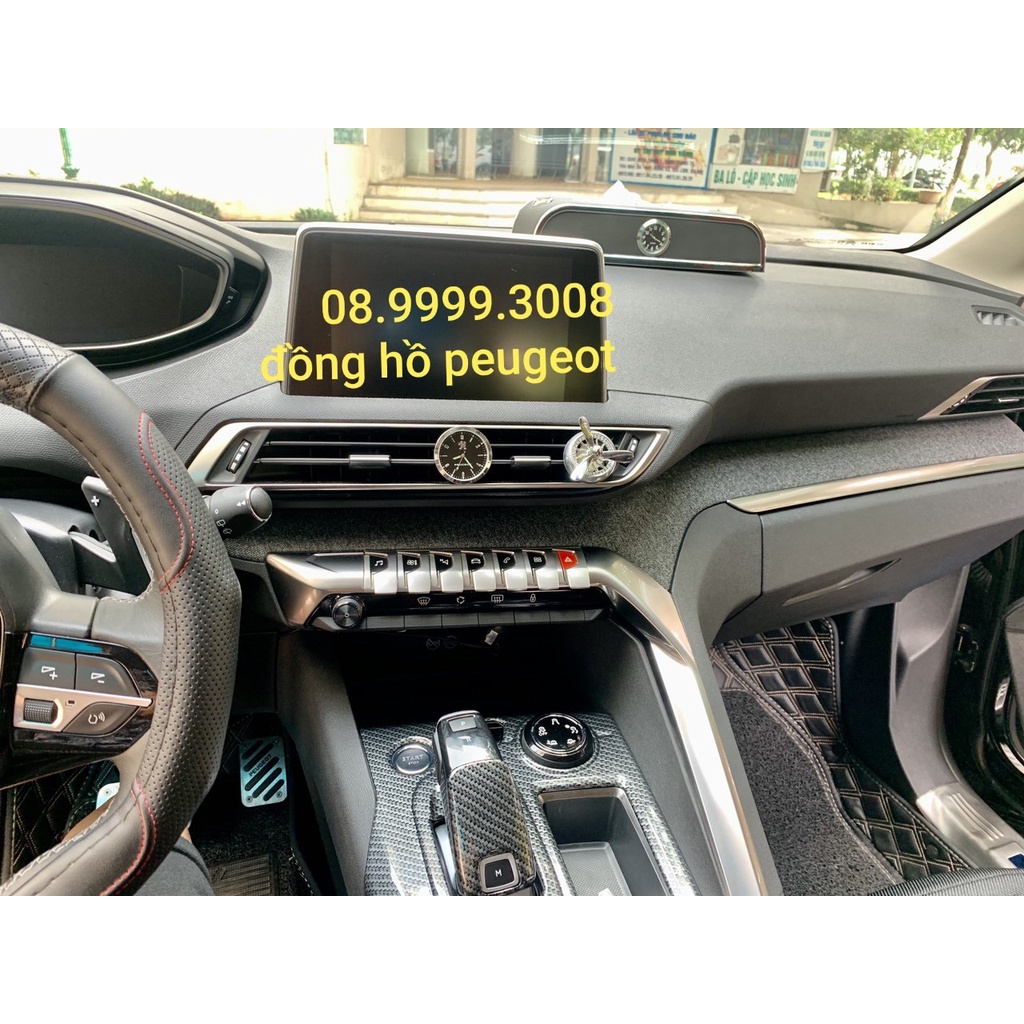 Đồng hồ peugeot, đồng hồ 6d cao cấp gắn khe gió điều hoà peugeot new