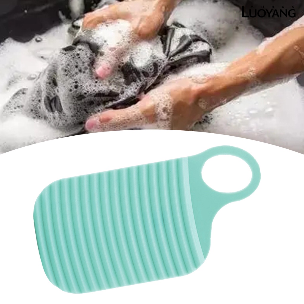 Bảng Giặt Đồ Mini Di Động Bằng Silicone Dày Dặn Không Trơn Khử Nhiễm Nhanh Chóng