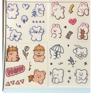 Sticker dễ thương dán bình nước ,trang trí sổ tay , nhãn vở nhiều họa tiết