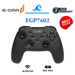 Tay cầm chơi game không dây E-dra EGP7602 Wireless 2.4Ghz - Hàng chính hãng