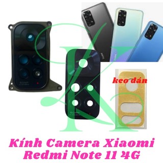 Mặt kính camera XM redmi note 11 4g (sẵn keo dán)