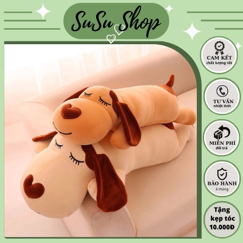Thú gấu bông,Gối ôm chó Husky, mũi trái tim chất liệu bông cao cấp