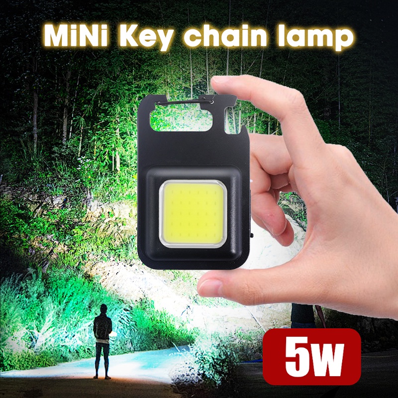 Đèn Pin Mini 500 Lumen Siêu Sáng Đa Năng Có Móc Khóa Tiện Dụng Khi Đi Cắm Trại