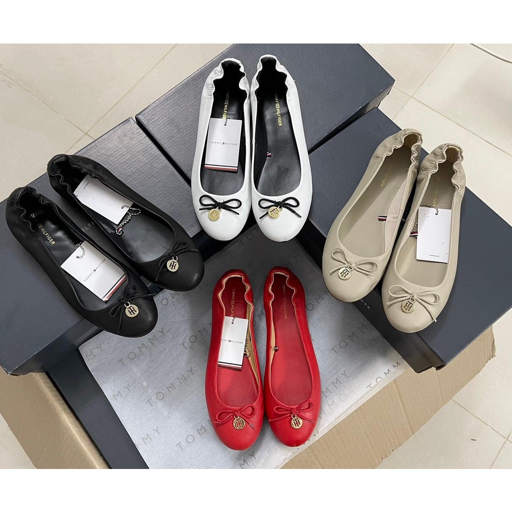 Giày bệt Tommy nơ dây, mũi tròn