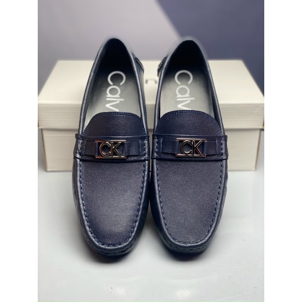 Giày Mọi   Calvin Klein Fullbox Chính Hãng Xanh Navy