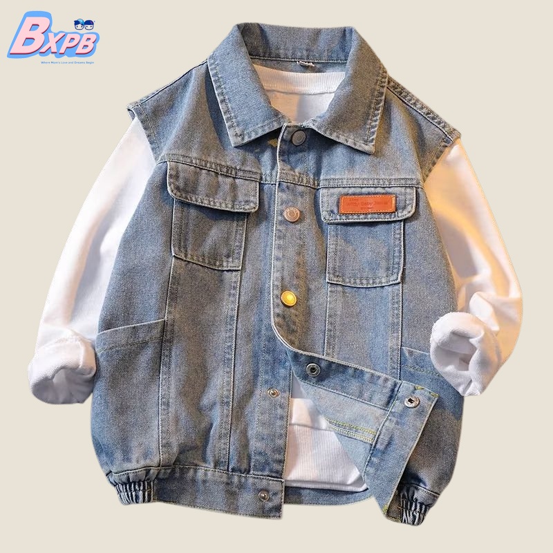 Áo khoác denim BXPB dành cho bé trai 3-15 tuổi 110-170