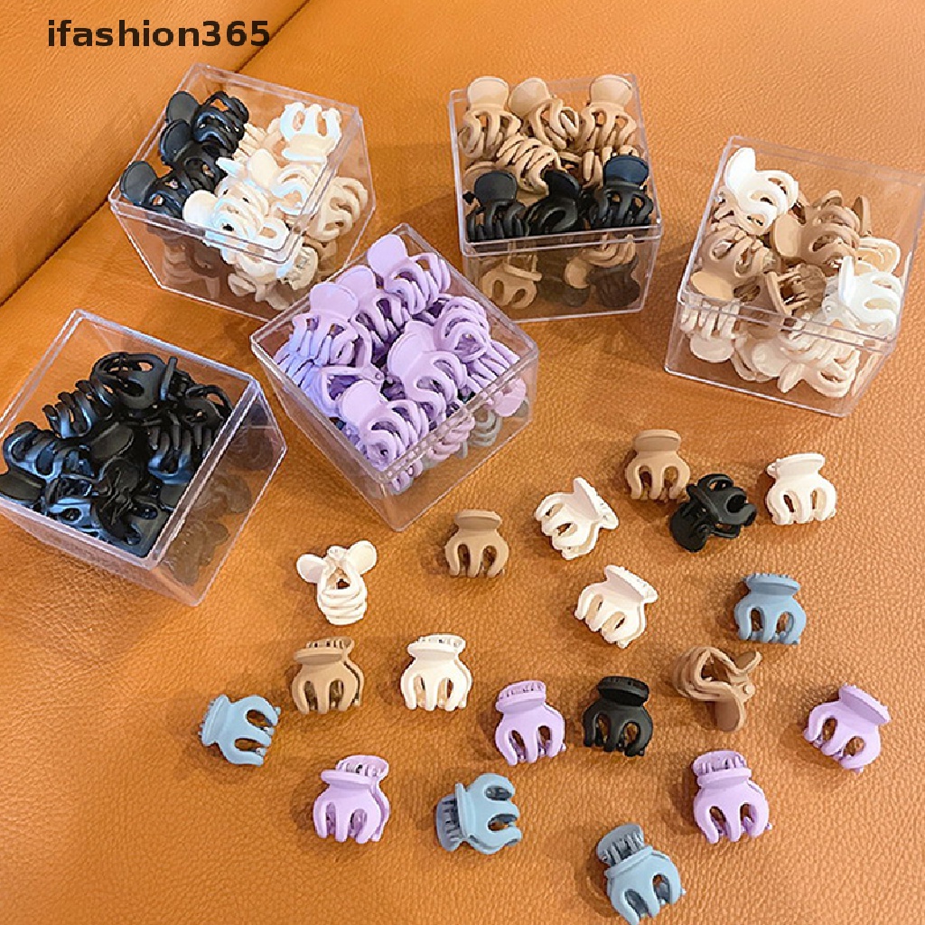 Set 10 Kẹp Tóc Mini Bằng Nhựa Nhám Chống Chảy Xệ Dễ Thương