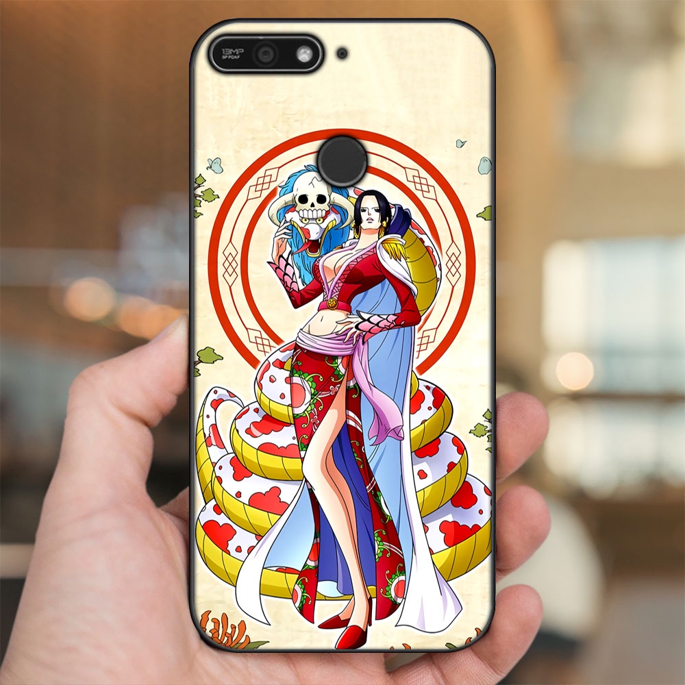 Ốp lưng Huawei Y6 Prime viền đen in hình Boa Hancock One Piece Đảo Hải Tặc
