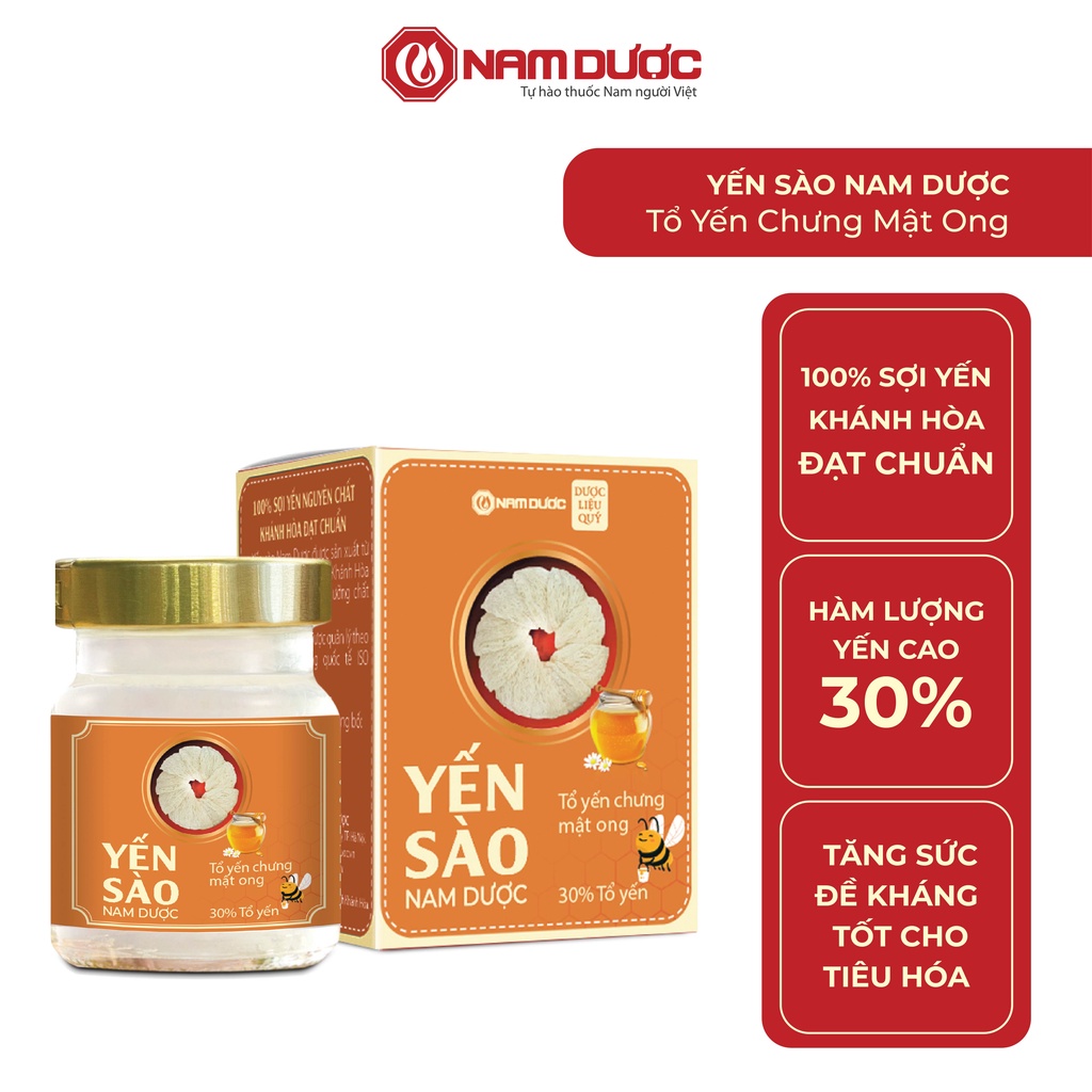 [Combo 10 hũ] Yến sào Nam Dược Tổ yến chưng mật ong