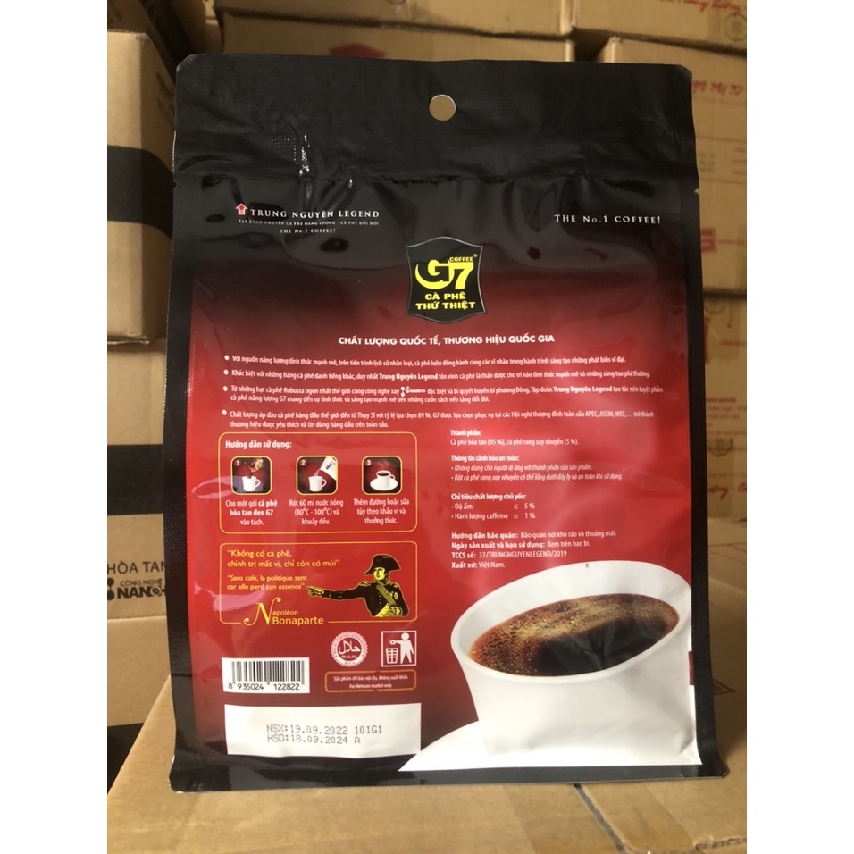 Cà phê hòa tan đen G7 bịch 100 gói*2gr