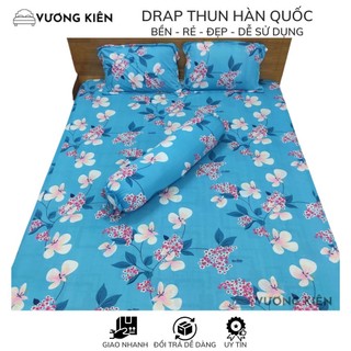 Drap Ga Giường Thun Hàn Quốc đủ kích thước, bộ 4 món hoặc drap lẻ không vỏ gối 012