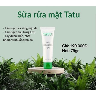 Sữa rửa mặt loại bỏ nhờn rít Tatu Luxury
