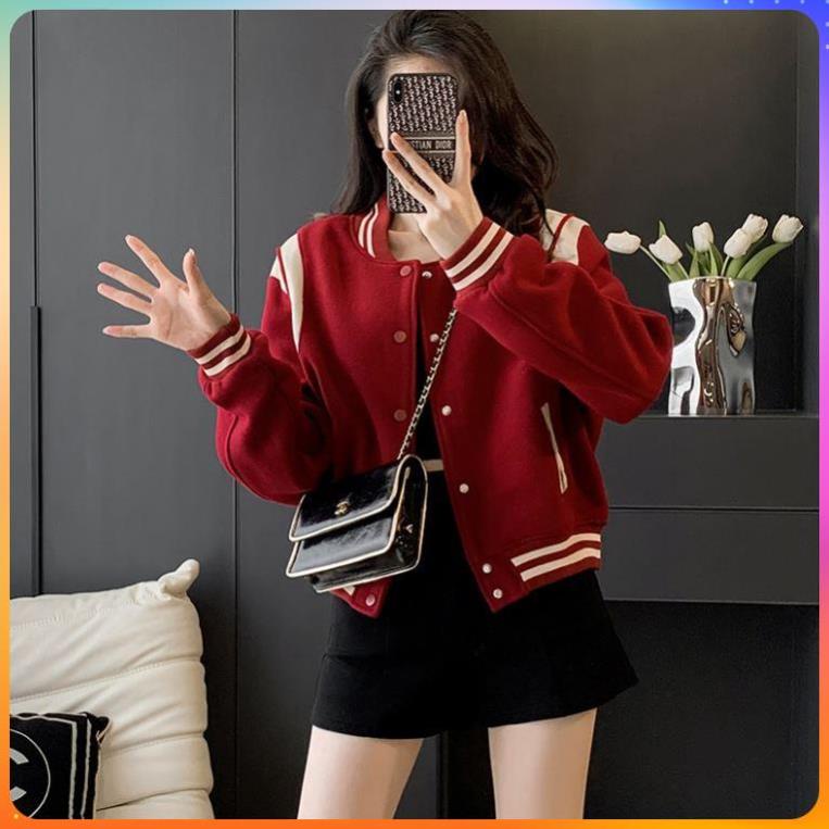 Áo khoác bomber teddy nam nữ, áo bomber nỉ 2 sọc phối tay họa tiết thêu thời trang hot trend - linhanhtd03